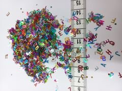 Hologramlı renkli 4mm harfler