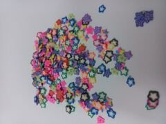 Karışık Renkli yıldız ( çiçek ) fimo