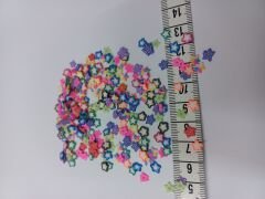 Karışık Renkli yıldız ( çiçek ) fimo