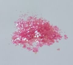 Açık Pembe hologramlı varak görünümlü kırpı