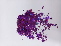 Mor karışık boy hologramlı pul