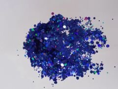 Saks mavisi karışık boy hologramlı pul