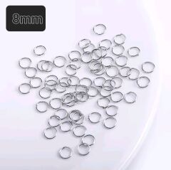 8mm Gümüş renk halka
