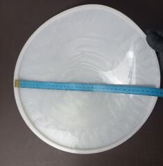 34cm Düz Yuvarlak Epoksi Silikon Tepsi Kalıbı Derinlik 6mm