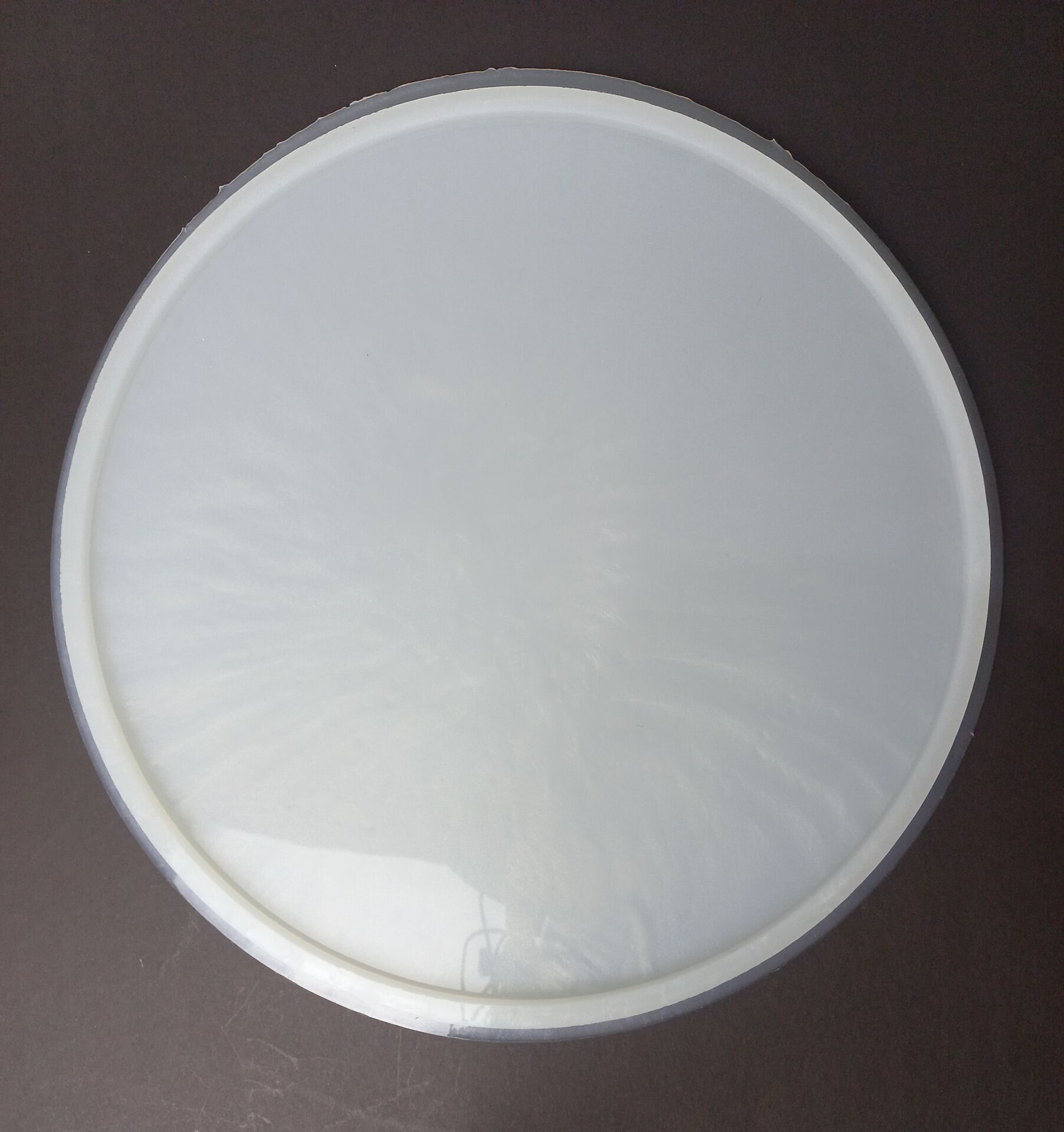 34cm Düz Yuvarlak Epoksi Silikon Tepsi Kalıbı Derinlik 6mm