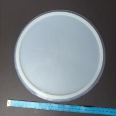 25cm Düz Yuvarlak Epoksi Silikon Tepsi Kalıbı Derinlik 8mm