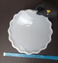 25cm Dalgalı Yuvarlak Epoksi Silikon Tepsi Kalıbı Derinlik 8mm