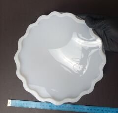 25cm Dalgalı Yuvarlak Epoksi Silikon Tepsi Kalıbı Derinlik 6mm