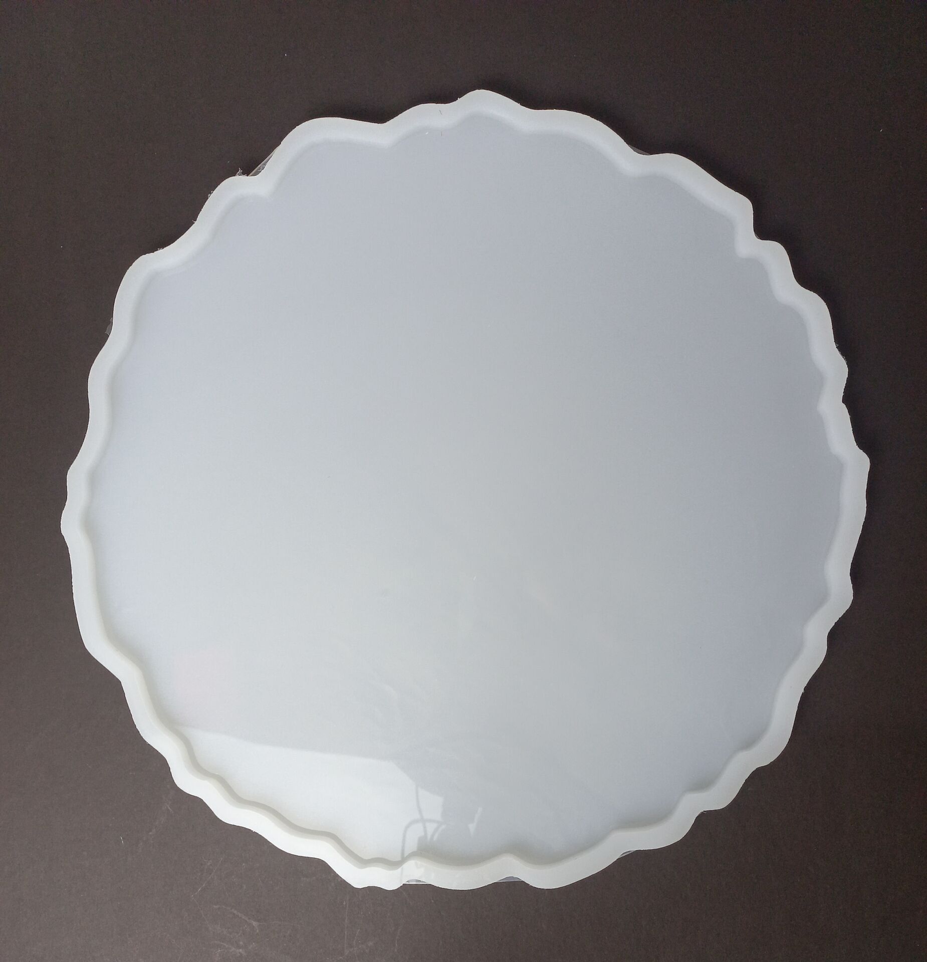 25cm Geode Yuvarlak Epoksi Silikon Tepsi Kalıbı Derinlik 8mm