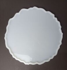25cm Geode Yuvarlak Epoksi Silikon Tepsi Kalıbı Derinlik 8mm