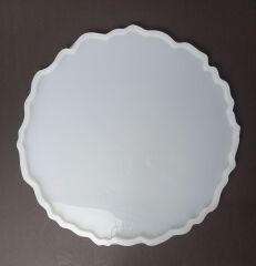 25cm Geode Yuvarlak Epoksi Silikon Tepsi Kalıbı Derinlik 6mm