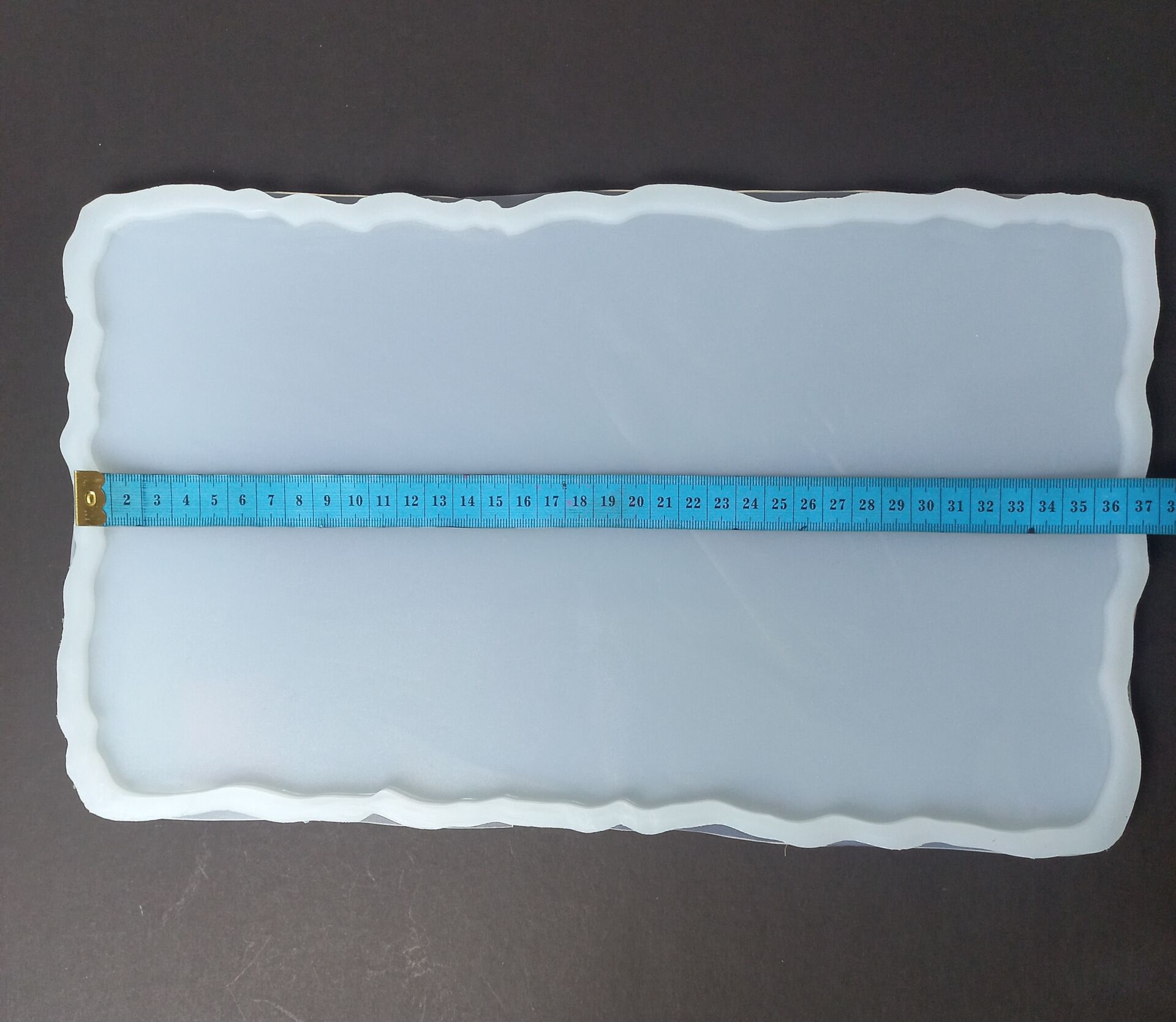36cm/21cm Geode Dikdörtgen Epoksi Silikon Tepsi Kalıbı Derinlik 8mm