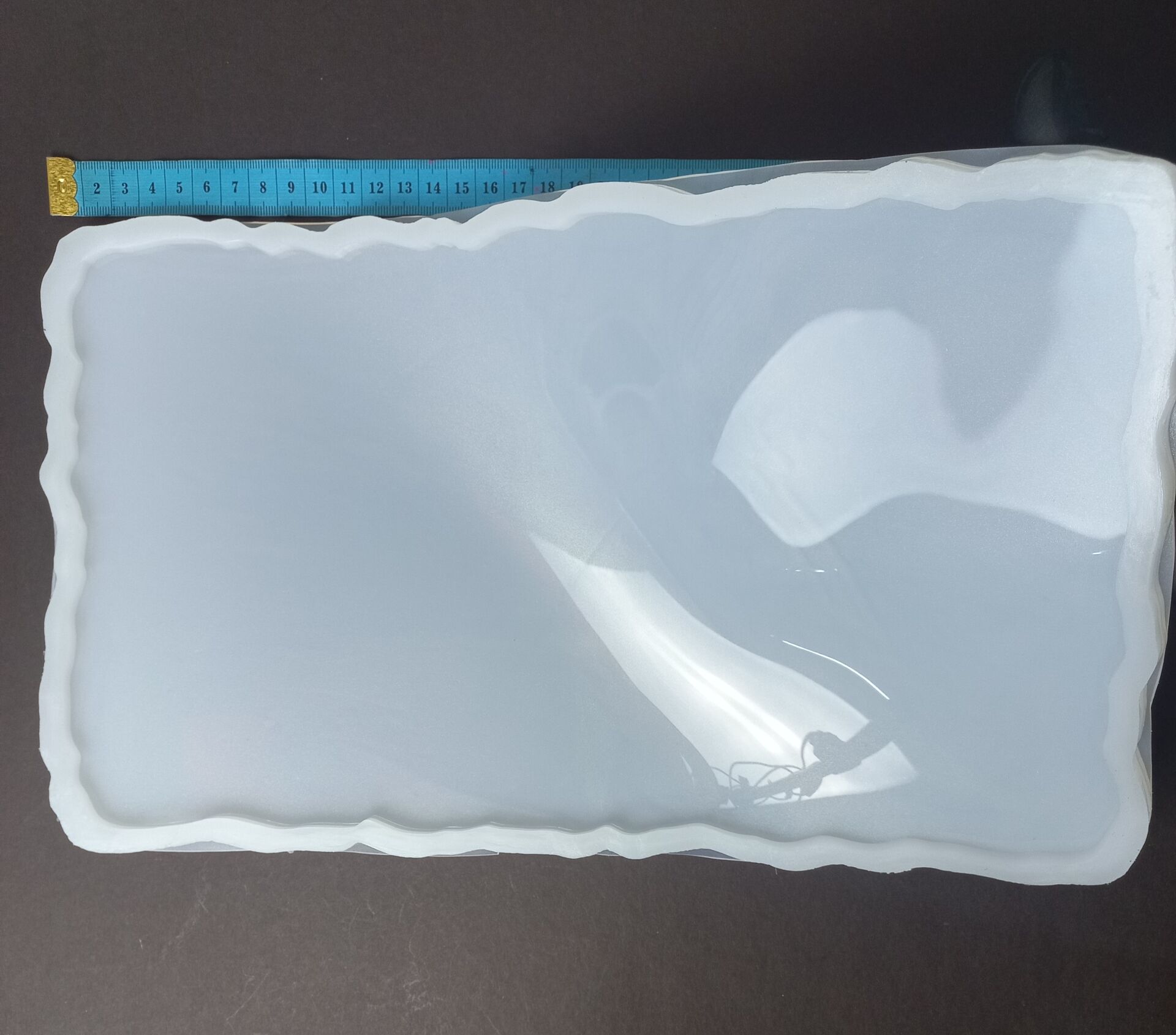 36cm/21cm Geode Dikdörtgen Epoksi Silikon Tepsi Kalıbı Derinlik 6mm