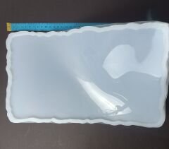 36cm/21cm Geode Dikdörtgen Epoksi Silikon Tepsi Kalıbı Derinlik 6mm