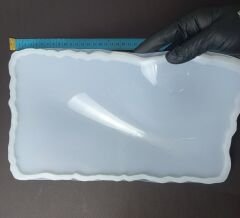 36cm/21cm Geode Dikdörtgen Epoksi Silikon Tepsi Kalıbı Derinlik 6mm