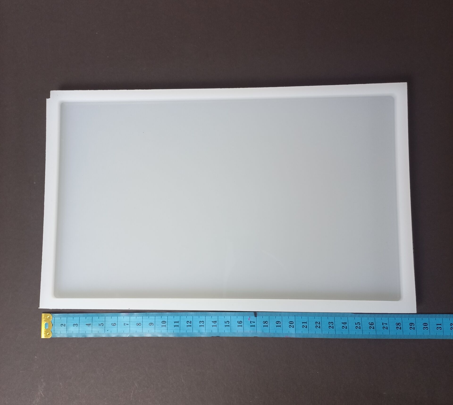 27cm/18cm Düz Dikdörtgen Epoksi Silikon Tepsi Kalıbı Derinlik 8mm