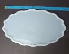 36cm/21cm Dalgalı Oval Tepsi Kalıbı Derinlik 8mm