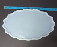 36cm/21cm Dalgalı Oval Tepsi Kalıbı Derinlik 8mm