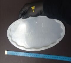 27cm/16cm Dalgalı Oval Tepsi Kalıbı Derinlik 8mm