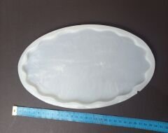 27cm/16cm Dalgalı Oval Tepsi Kalıbı Derinlik 8mm