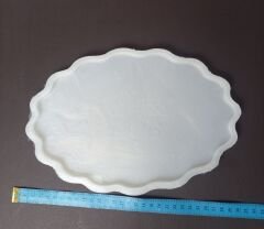 27cm/18cm Dalgalı Oval Tepsi Kalıbı Derinlik 6mm