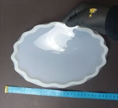 27cm/18cm Dalgalı Oval Tepsi Kalıbı Derinlik 6mm