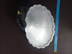 27cm/18cm Çiçek Desenli Oval Tepsi Kalıbı Derinlik 8mm