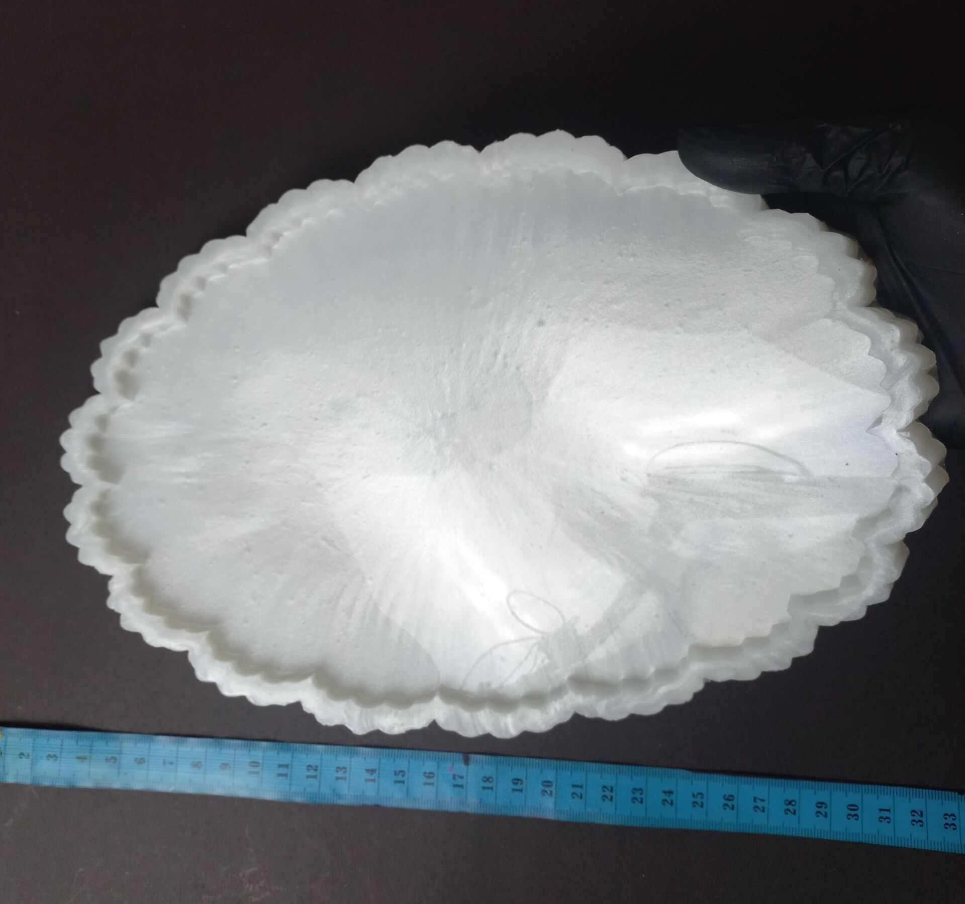 27cm/18cm Çiçek Desenli Oval Tepsi Kalıbı Derinlik 8mm