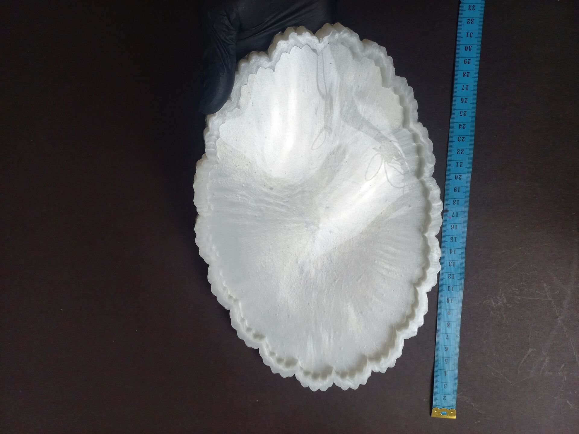 27cm/18cm Çiçek Desenli Oval Epoksi Silikon Tepsi Kalıbı Derinlik 6mm