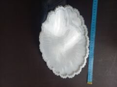 27cm/18cm Çiçek Desenli Oval Epoksi Silikon Tepsi Kalıbı Derinlik 6mm