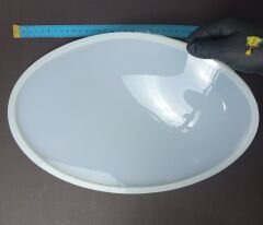 36cm/23cm Düz Oval Epoksi Silikon Tepsi Kalıbı Derinlik 6mm