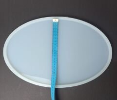 36cm/23cm Düz Oval Epoksi Silikon Tepsi Kalıbı Derinlik 6mm