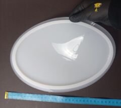 27cm/18cm Düz Oval Epoksi Silikon Tepsi Kalıbı Derinlik 8mm