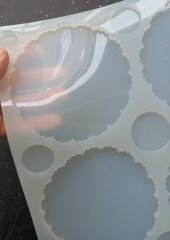 12.5cm Çiçek Desenli Epoksi Silikon Kalıp Derinlik 6mm