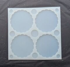 12.5cm Çiçek Desenli Epoksi Silikon Kalıp Derinlik 6mm
