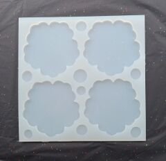 12.5cm Yaprak Desenli Epoksi Silikon Kalıp Derinlik 6mm