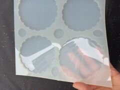 11cm Çiçek Desenli Epoksi Silikon Kalıp Derinlik 6mm