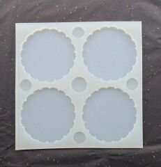 11cm Çiçek Desenli Epoksi Silikon Kalıp Derinlik 6mm