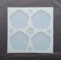11cm Yaprak Desenli Epoksi Silikon Kalıp Derinlik 6mm