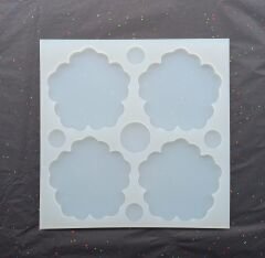 11cm Yaprak Desenli Epoksi Silikon Kalıp Derinlik 6mm