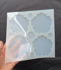 11cm Yaprak Desenli Epoksi Silikon Kalıp Derinlik 6mm