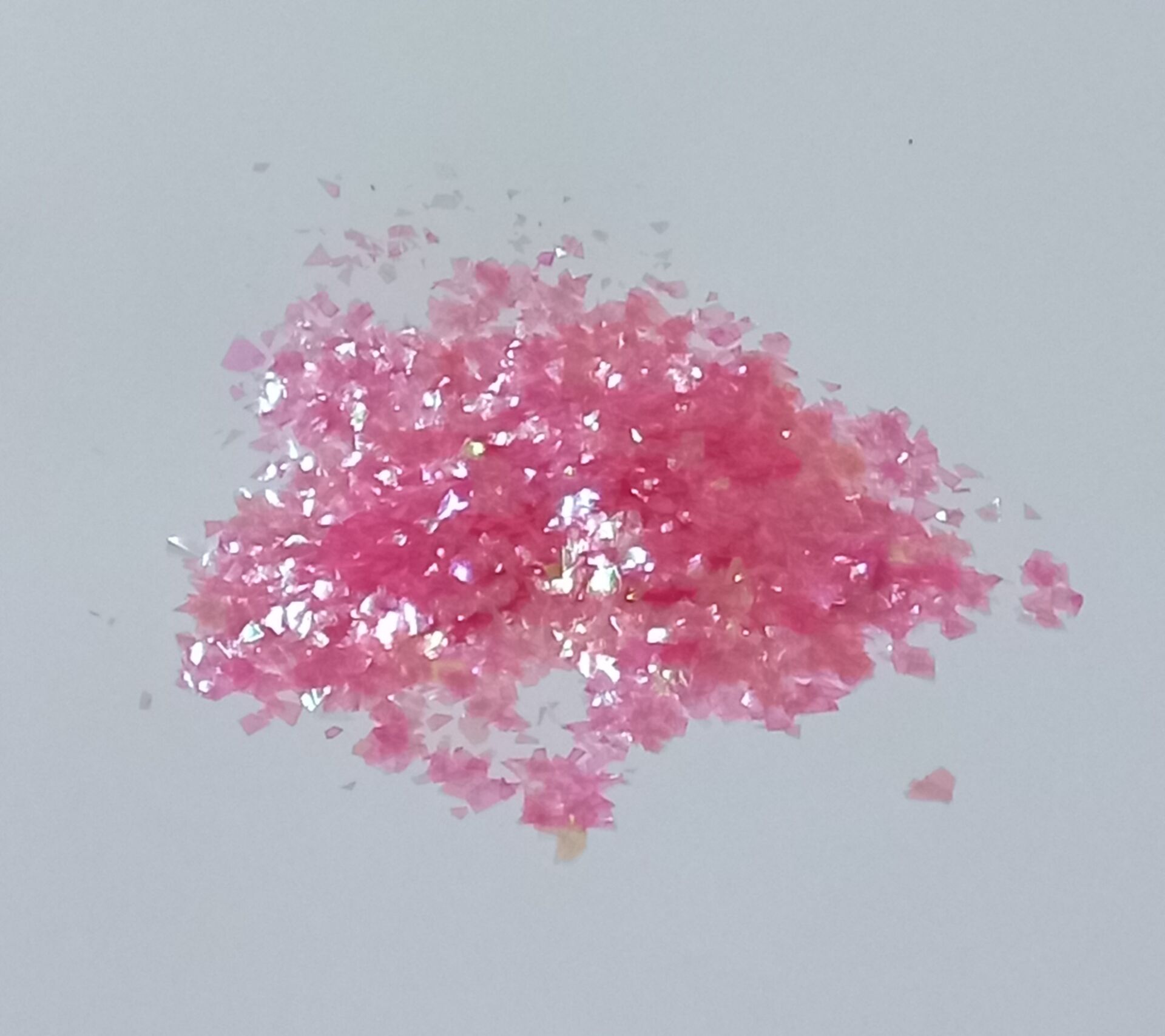 Açık Pembe hologramlı varak görünümlü kırpı
