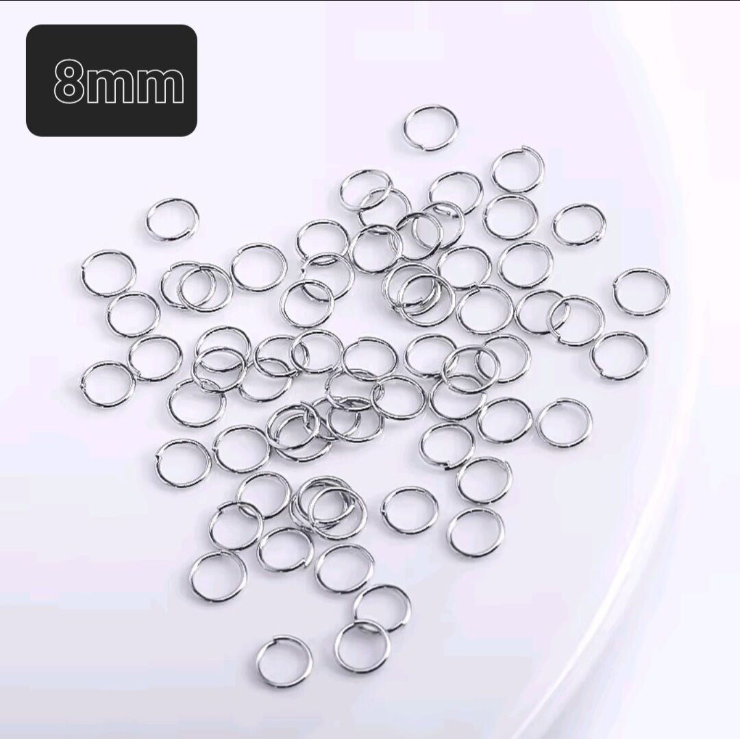 8mm Gümüş renk halka