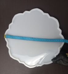 34cm Muhteşem Desenli Yuvarlak Epoksi Silikon Tepsi Kalıbı Derinlik 8mm