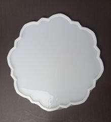 34cm Muhteşem Desenli Yuvarlak Epoksi Silikon Tepsi Kalıbı Derinlik 8mm