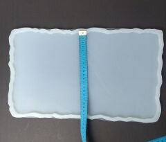 36cm/21cm Geode Dikdörtgen Epoksi Silikon Tepsi Kalıbı 8mm