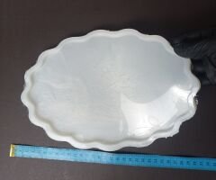 27cm/18cm Dalgalı Oval Tepsi Kalıbı Derinlik 8mm