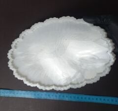 27cm/18cm Çiçek Desenli Oval Tepsi Kalıbı Derinlik 8mm