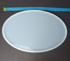 36cm/23cm Düz Oval Epoksi Silikon Tepsi Kalıbı Derinlik 8mm