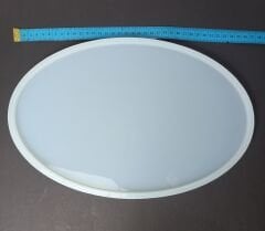 36cm/23cm Düz Oval Epoksi Silikon Tepsi Kalıbı Derinlik 8mm